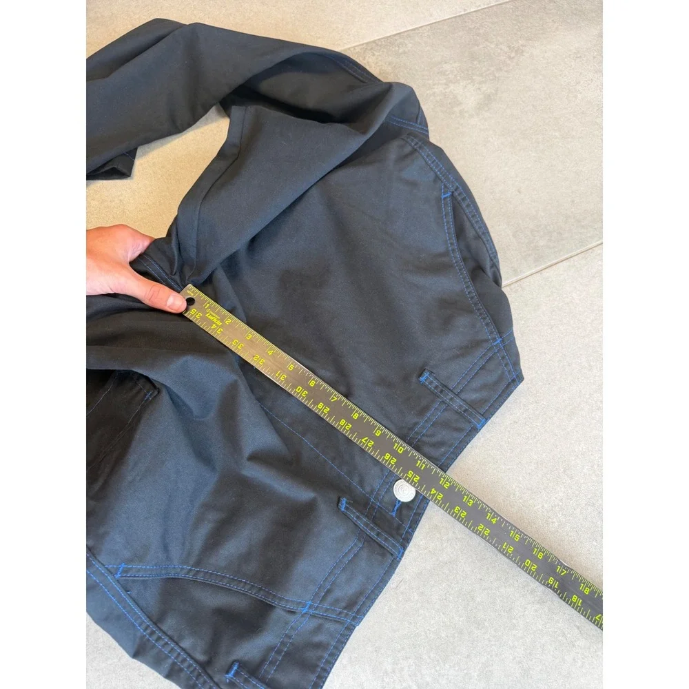 NWT True Religion Mens Black Pacific Blue Contrast Stitch Cargo Pants 108335 34